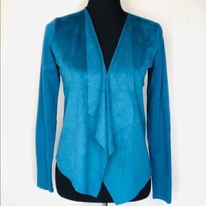 INC Int'l Concepts🌼Teal Faux Suede Cardigan / Top